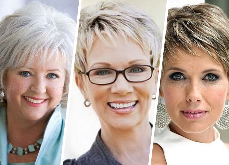 short hairstyle for older woman