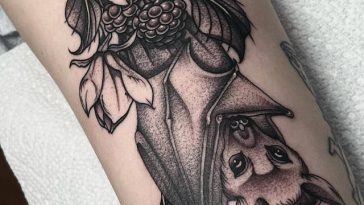 Fruit bat tattoo