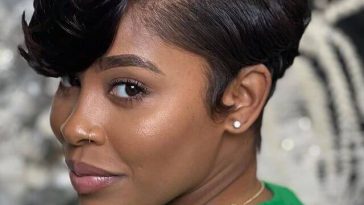 Short pixie cut for black women