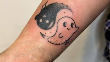 yin yang ghost tattoo